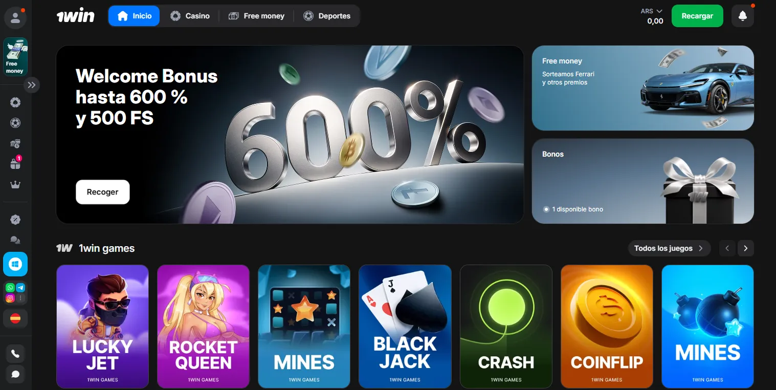 Cómo funciona el sitio oficial de 1Win Casino